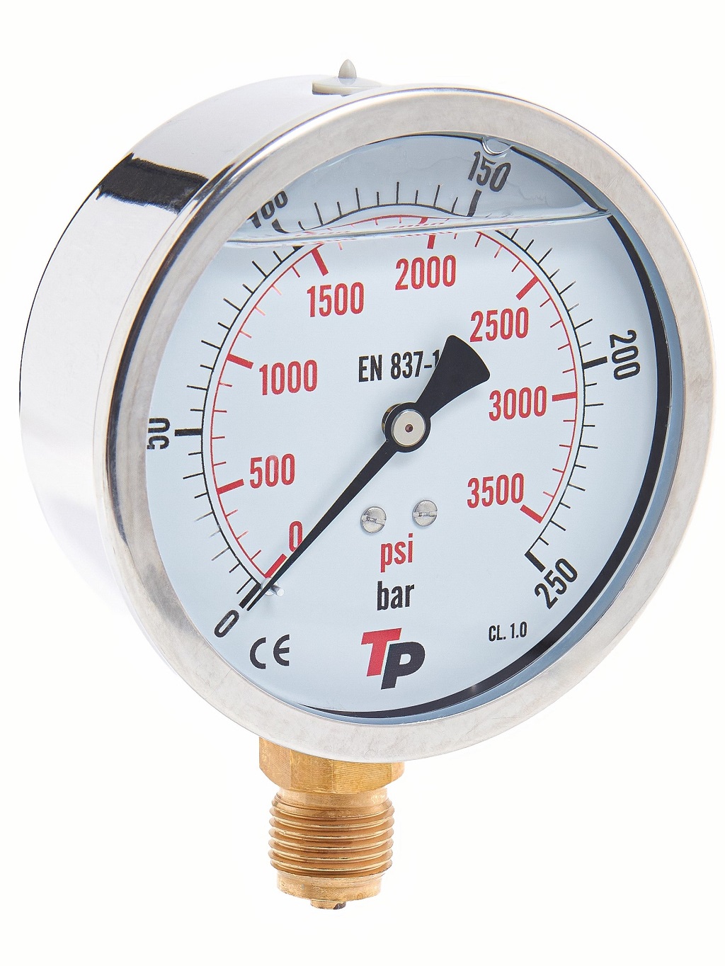 Манометр радиальный 100 мм 0-250 bar 1/2BSP TP